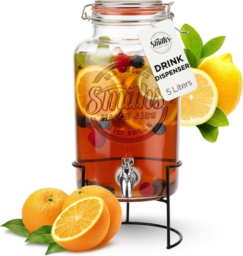 Glass drink dispenser with - dispenser, tap